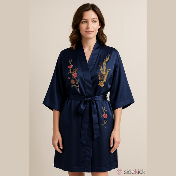 Other - Vintage 80's Chinese Silk Embrodiered Robe